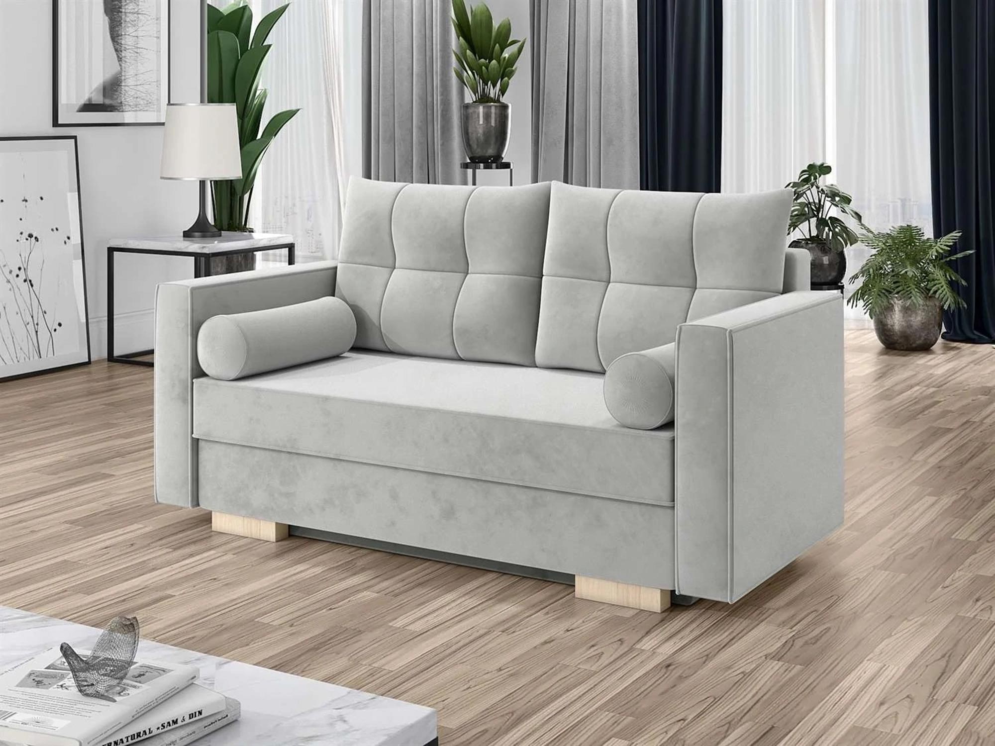 Wygodna kanapa z pikowanym oparciem, nowoczesny design do salonu