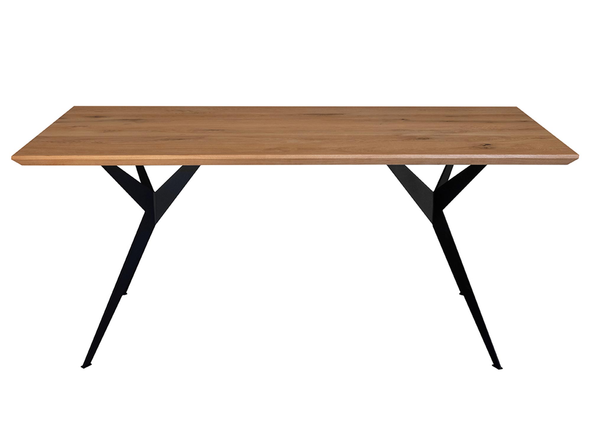 Stół dębowy na czarnych nóżkach