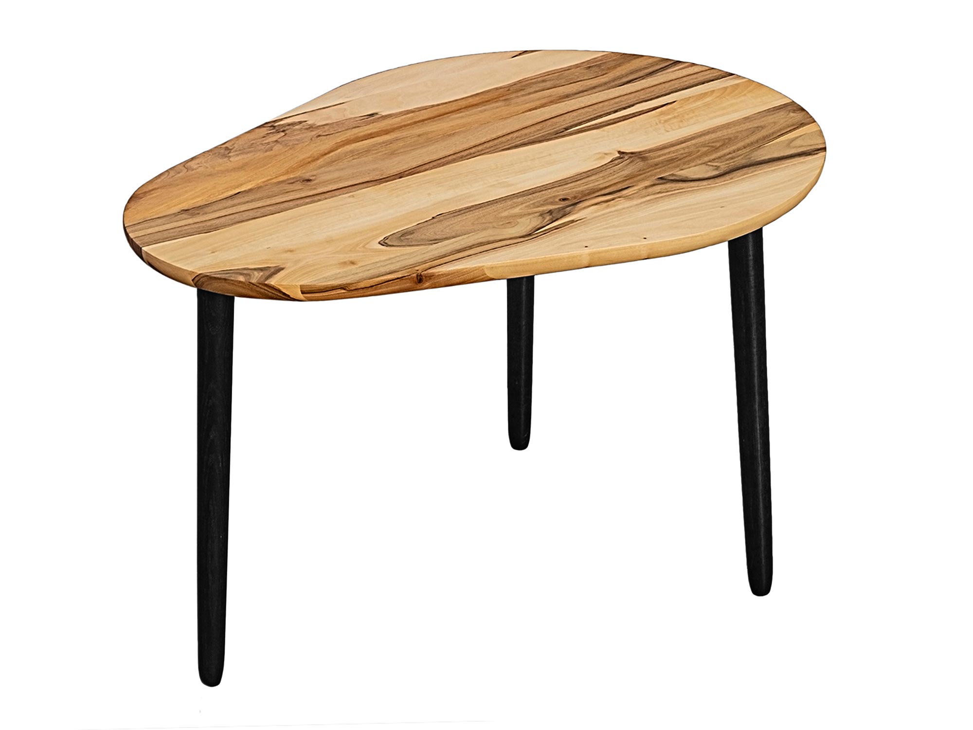 Stolik kawowy w kształcie liścia z nieregularną krawędzią