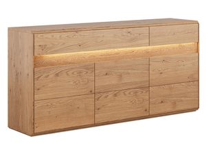 Miniatúra 3 - Vysoká rohová komoda s LED osvetlením a skrinkami