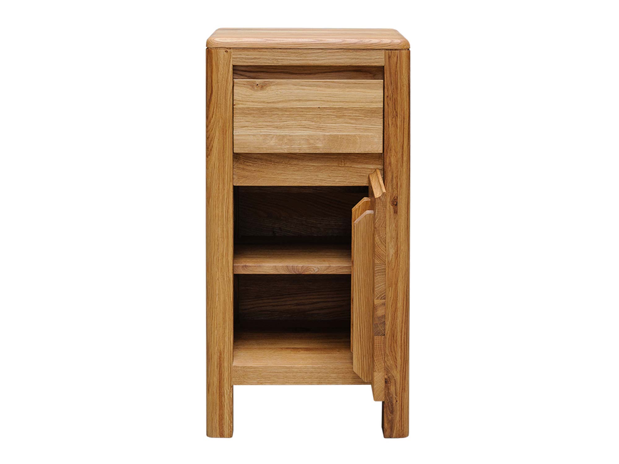 Szafka z frontem otwieranym i dębowym korpusem