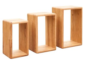 Miniatura 6 - Sada polic nástěnných z masivního dubu s obdélníkových formach