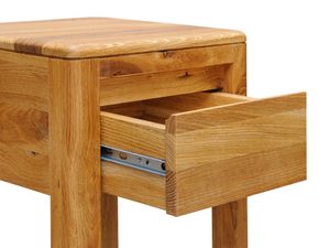 Miniaturka 8 - Wnętrze szuflady stolika z jasnym fornirem dębowym