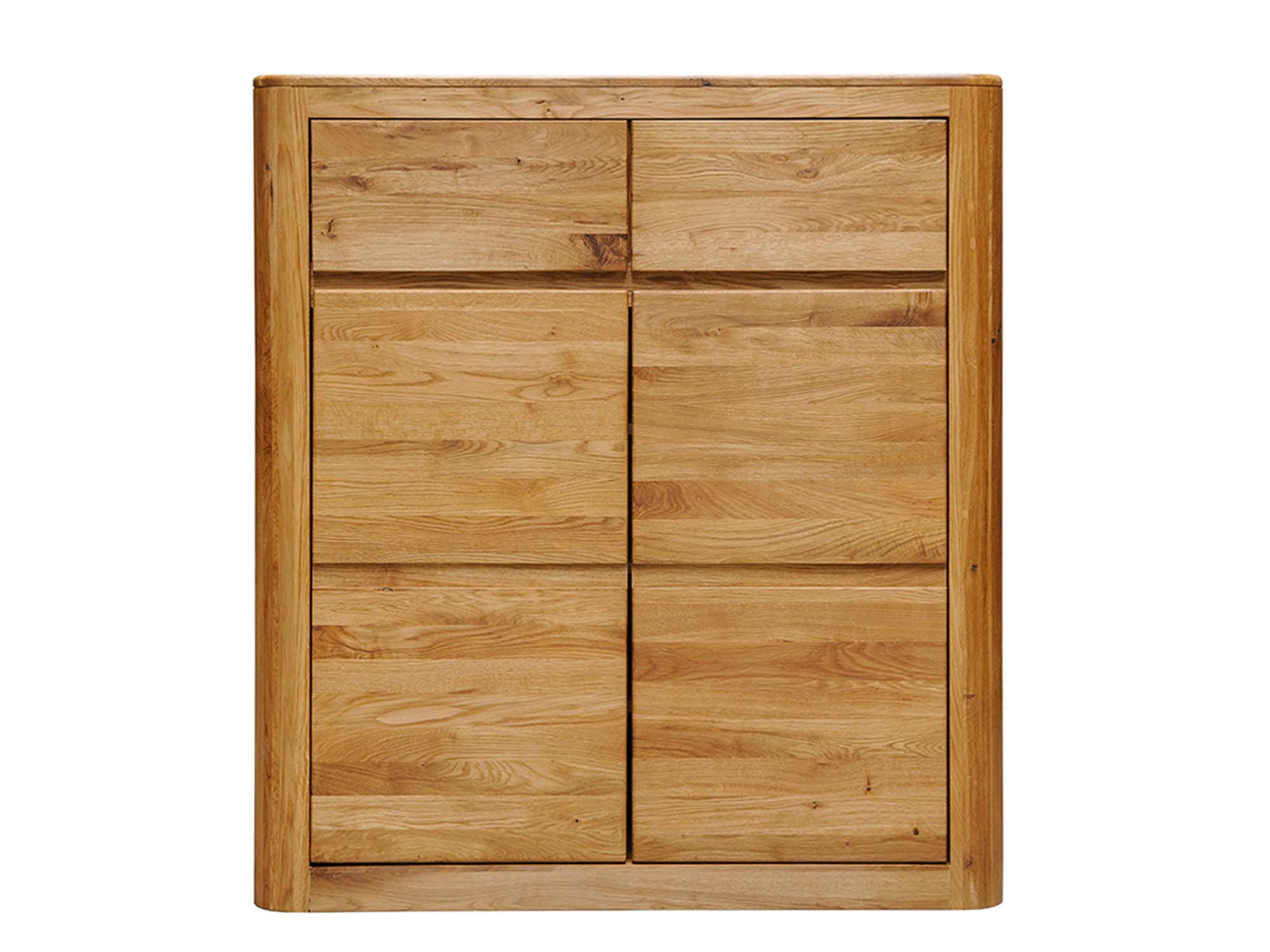 Szafka na buty z drewna dębowego z czterema frontami