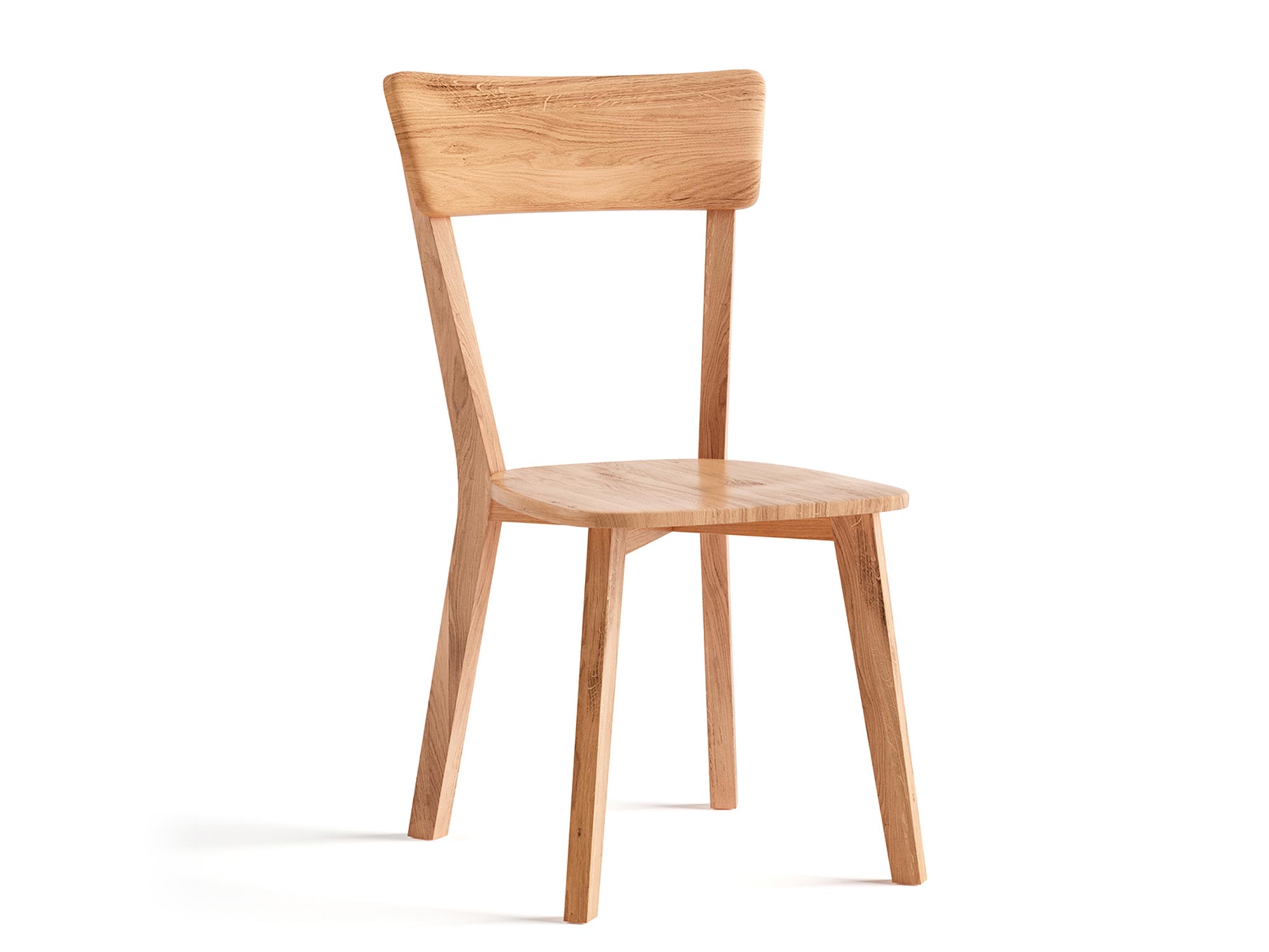 Drewniane krzesło z oparciem wygiętym ku górze