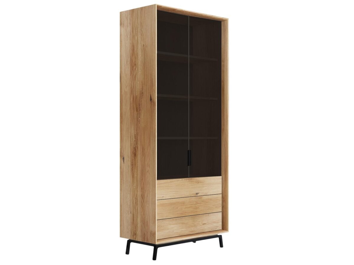 Witryna Szyba Loft Dekormat Dąb Grafitowy Oak Elegance