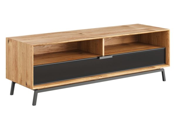 Matné sklo a černé stalowe elementy ve stylu loft