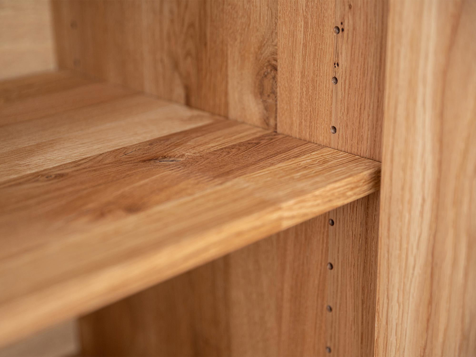 Półka wewnętrzna komody z litego drewna dębowego