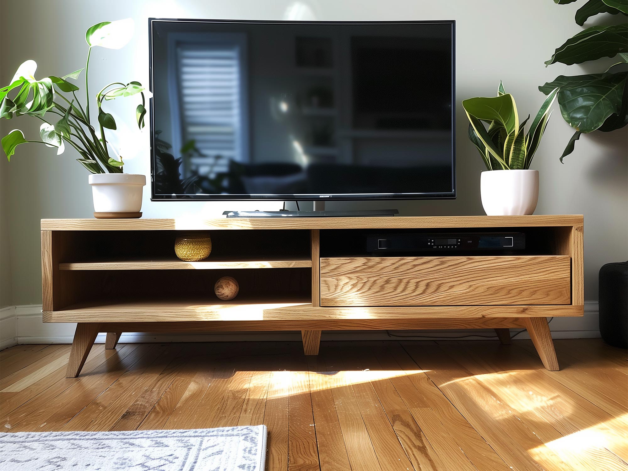 TV stolek dřevěná – teplo natury v Twoim obývacím pokoji