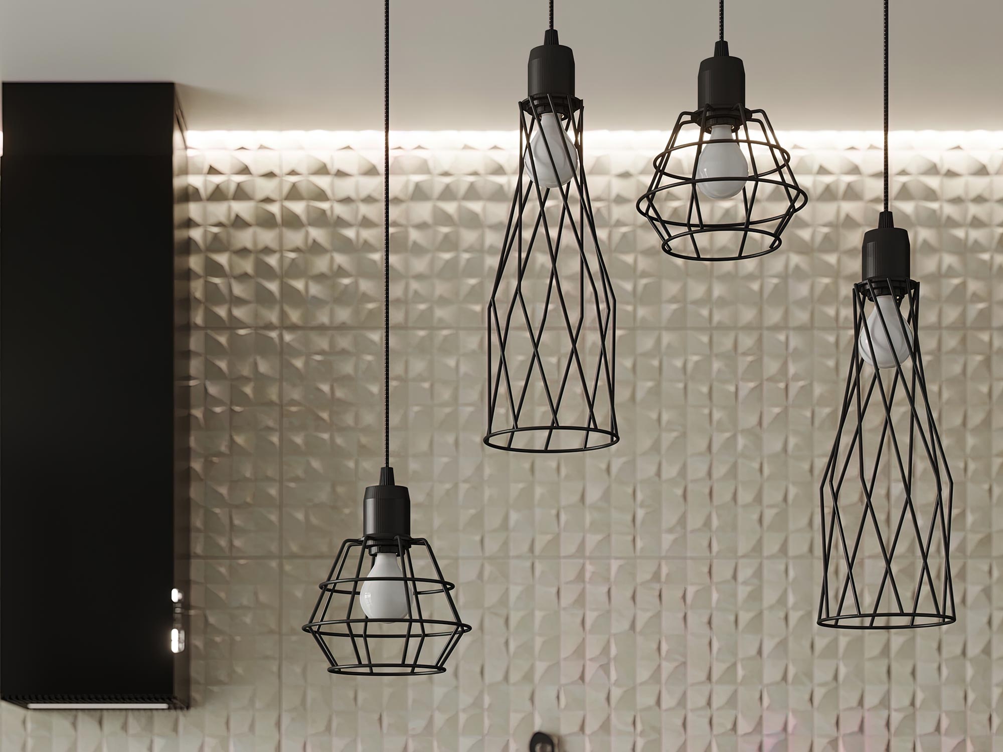 Zbliżenie na górny pierścień klosza lampy drucianej Zbliżenie na górny pierścień klosza lampy drucianej