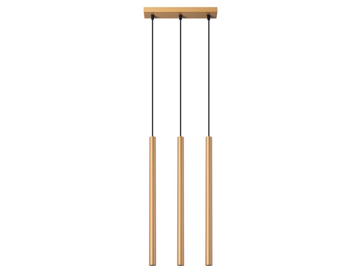 Goldene 3-flammige Hängeleuchte 8W AUREO 3L