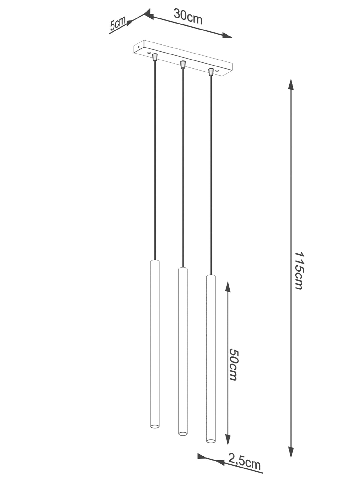 Schemat wysokości lampy Schemat wysokości lampy