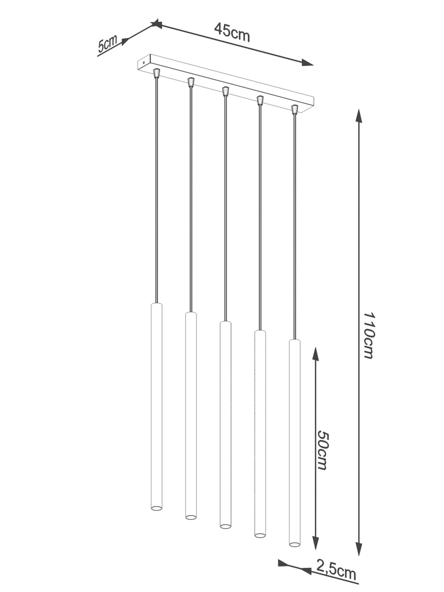 Schemat wysokości lampy wiszącej Schemat wysokości lampy wiszącej