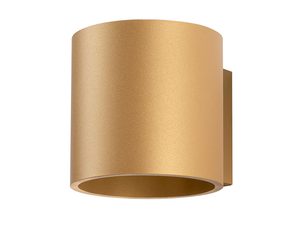 Miniatura 9 - Zlaté válcové nástěnné LED svítidlo v moderním stylu