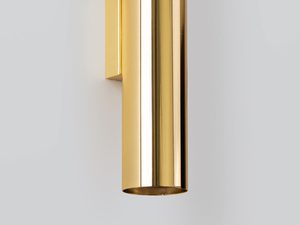 Miniaturka 1 - Złota lampa ścienna LED świecąca góra-dół, styl glamour
