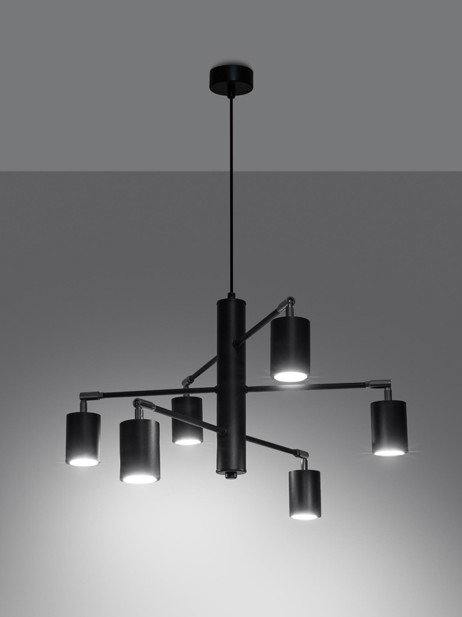 Czarne reflektory na szynie Czarne reflektory na szynie