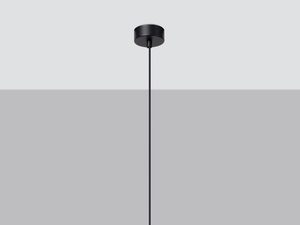 Miniaturka 2 - Pojedyncza lampa z betonu na czarnym przewodzie, styl industrialny