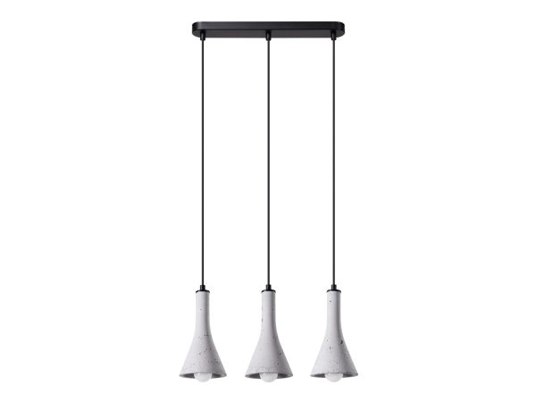 Betonowa szara lampa wisząca
