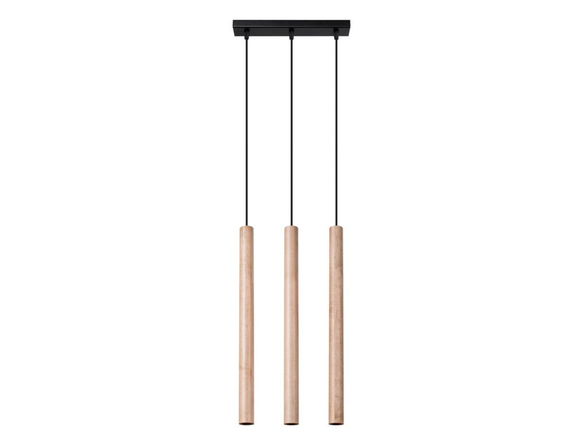 Moderne Pendelleuchte Holz und Stahl 3,5/50 cm TAZILA ARBOR 3L