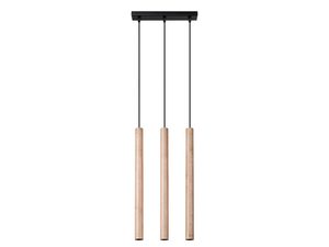 Miniatúra 10 - Moderná stropná lampa s tromi drevenými valcami