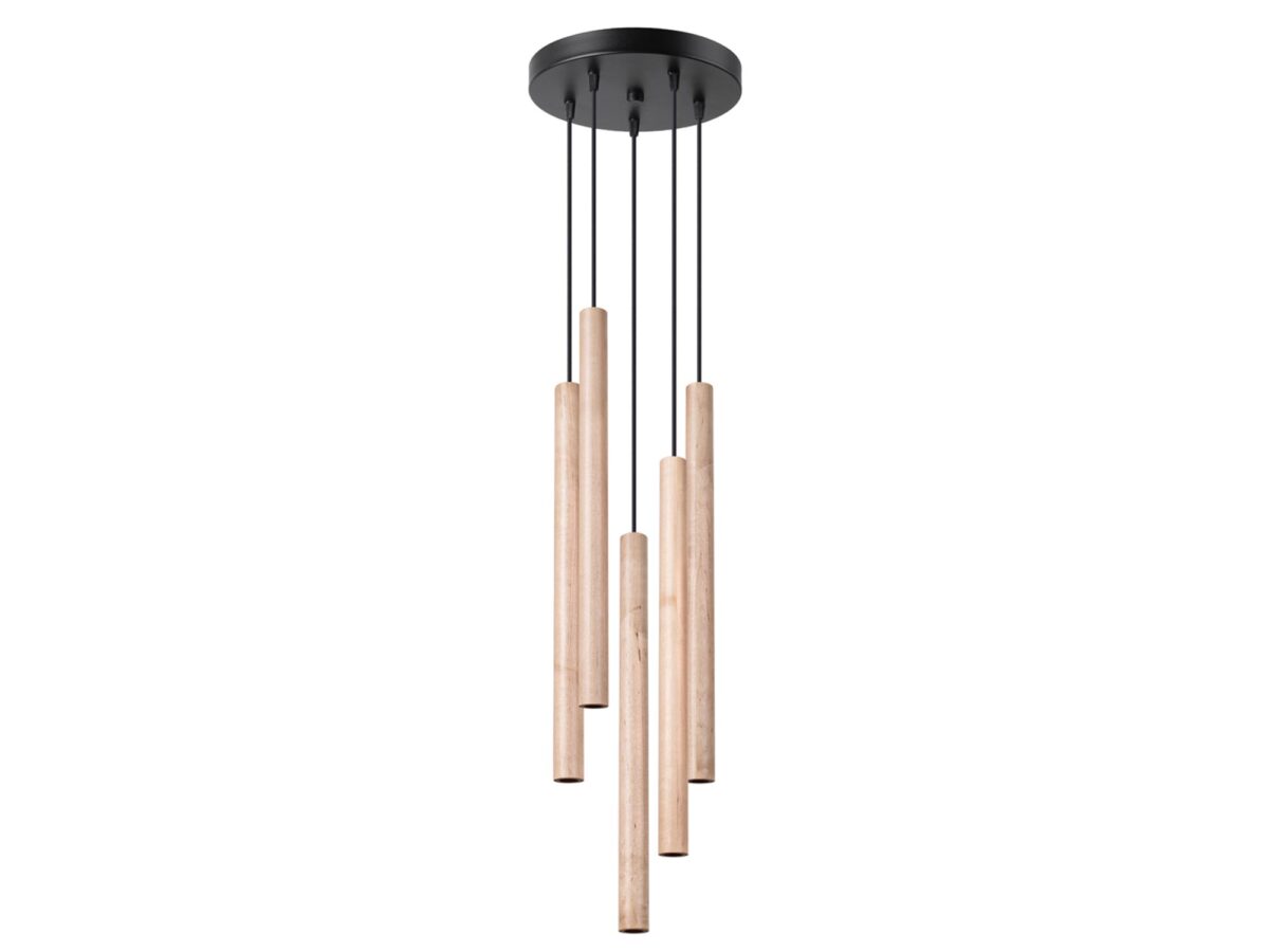 Hängelampe aus Holz und Stahl 3,5/50 cm TAZILA ARBOR 5P