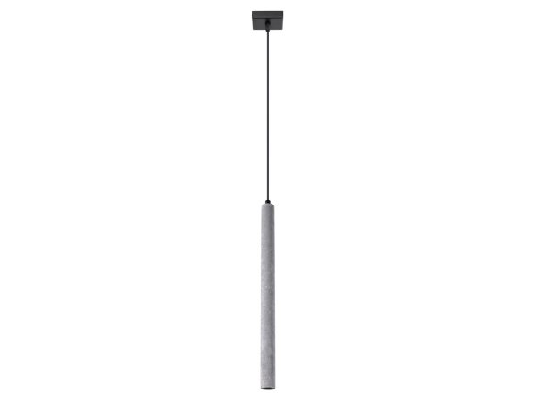 Lampa sufitowa z pojedynczym betonowym kloszem, design nowoczesny