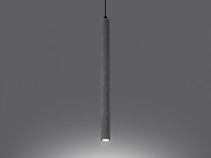 Miniaturka 3 - Pojedyncza betonowa lampa wisząca z czarnym przewodem, styl loftowy