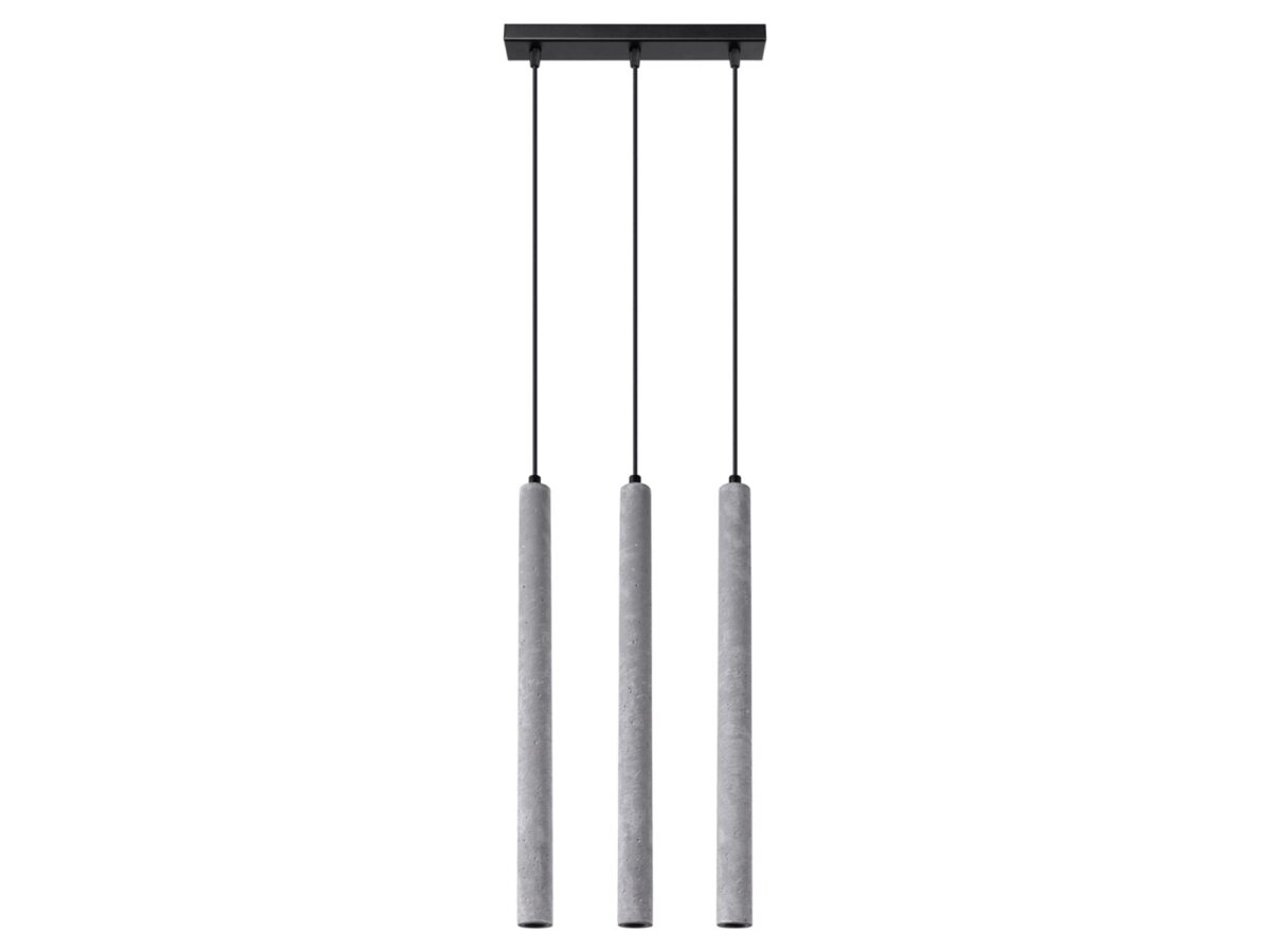 Schwarz-graue Hängelampe aus Beton 3,5/50 cm TULOS ARBOR 3L