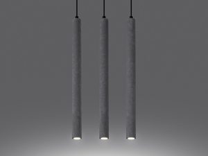 Miniaturka 3 - Potrójna lampa wisząca LED z betonowymi kloszami, styl industrialny