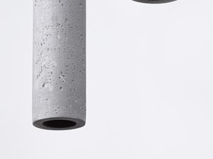 Miniaturka 4 - Betonowa lampa wisząca LED w stylu loftowym, zbliżenie na klosze