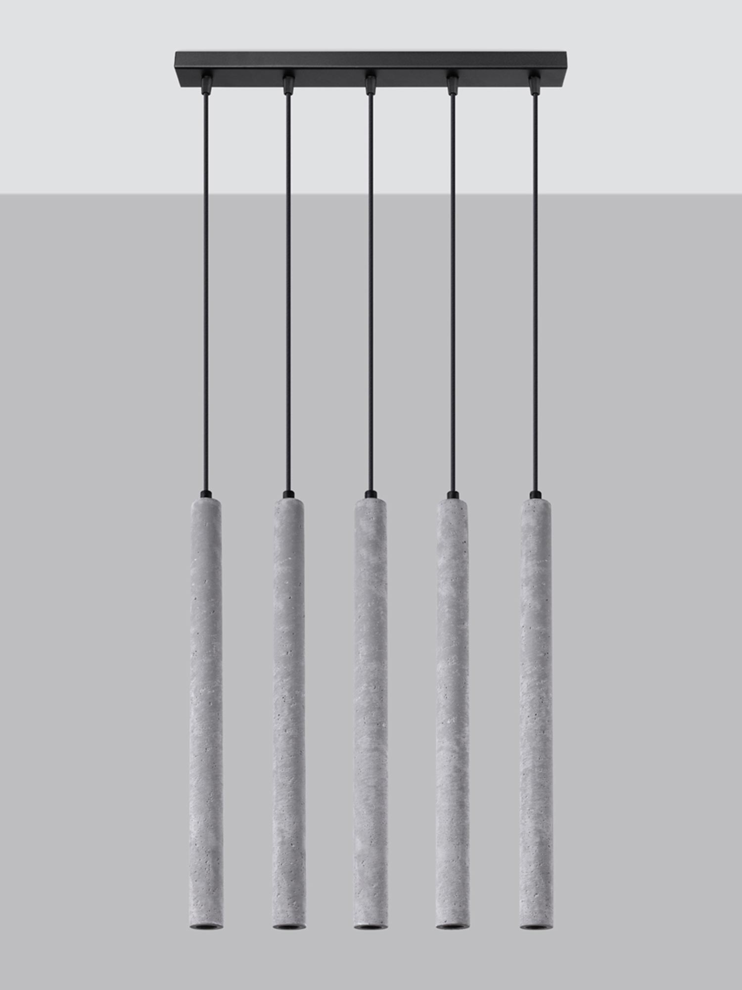 Designerska lampa sufitowa z sześcioma betonowymi kloszami LED Designerska lampa sufitowa z sześcioma betonowymi kloszami LED