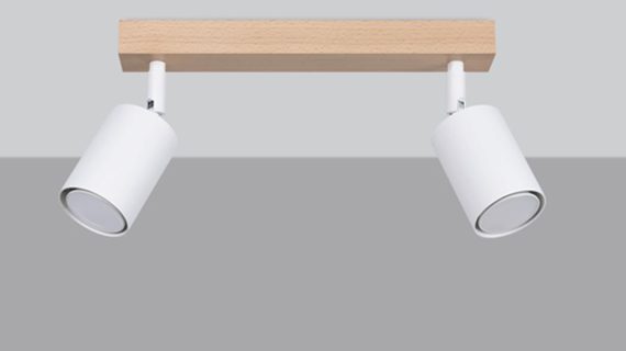 Miniaturka 1 - Minimalistyczna oprawa z dwoma białymi reflektorami LED