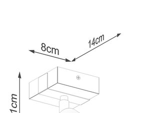 Miniaturka 7 - Wymiarowanie oprawy ściennej o szerokości 14 cm i wysokości 11 cm
