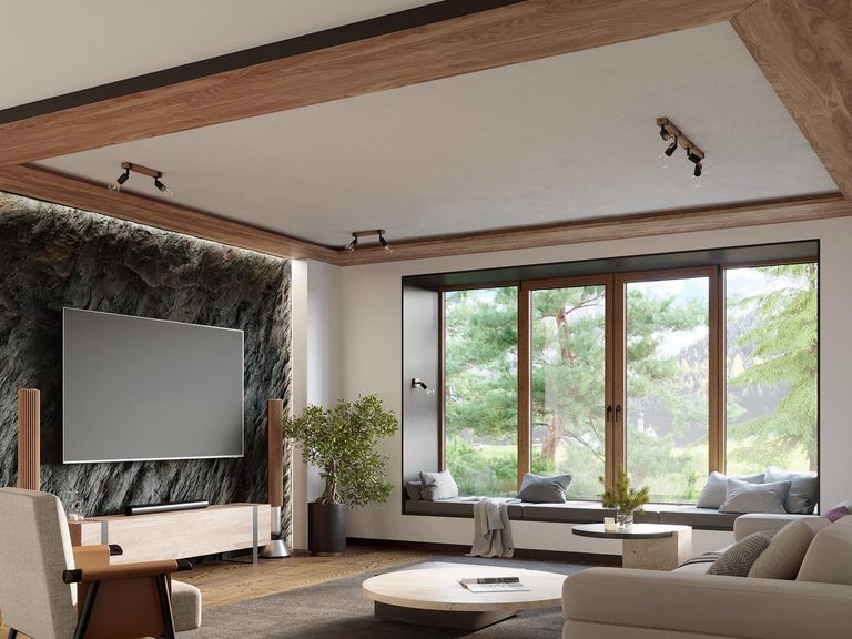 Obývací pokoj ve stylu modern organic