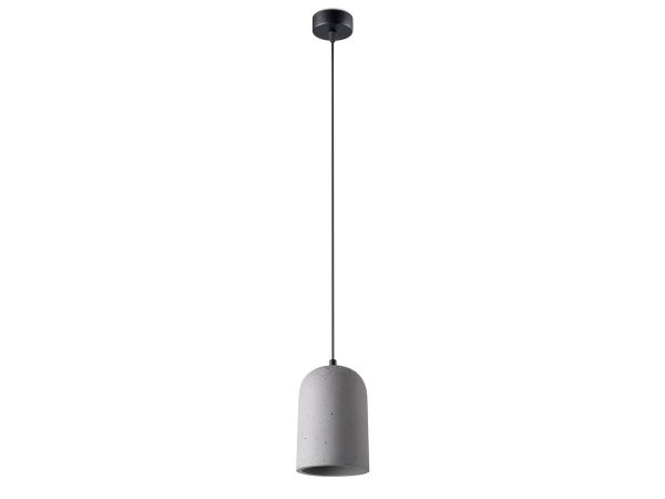 Lampa wisząca z betonu w nowoczesnym wnętrzu jadalni