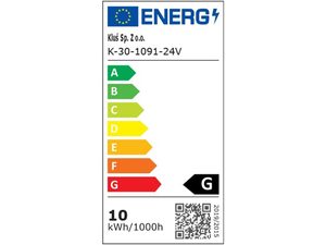 Miniaturka 12 - Klasa energetyczna G nowoczesnej lampy LED K-30-1091-24V