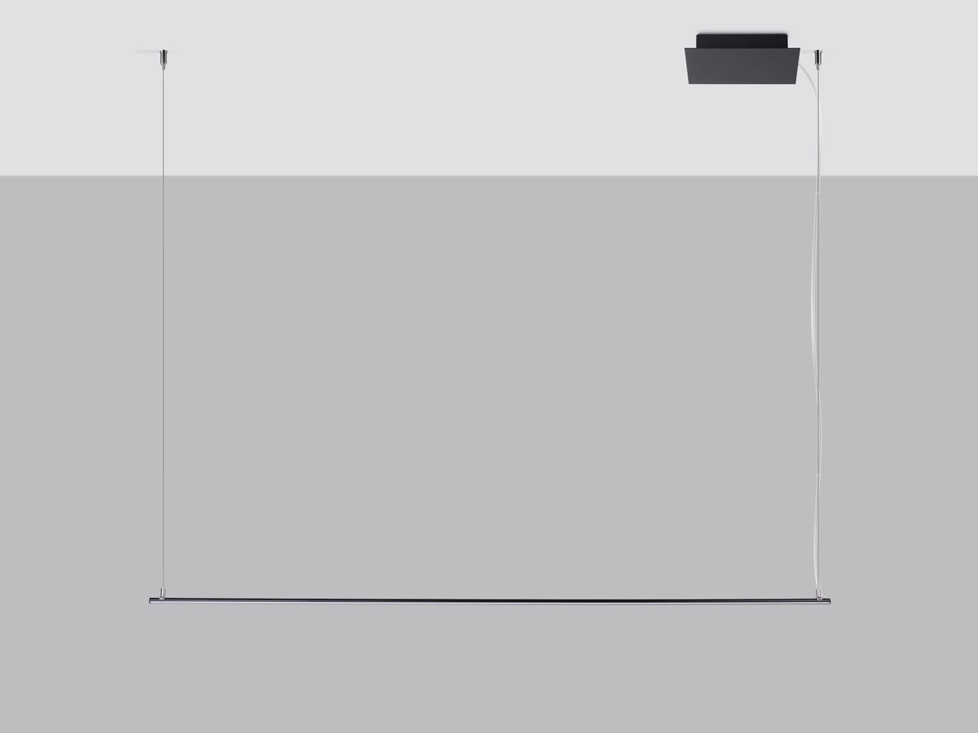Rzut z boku minimalistycznej lampy LED z przewodem Rzut z boku minimalistycznej lampy LED z przewodem