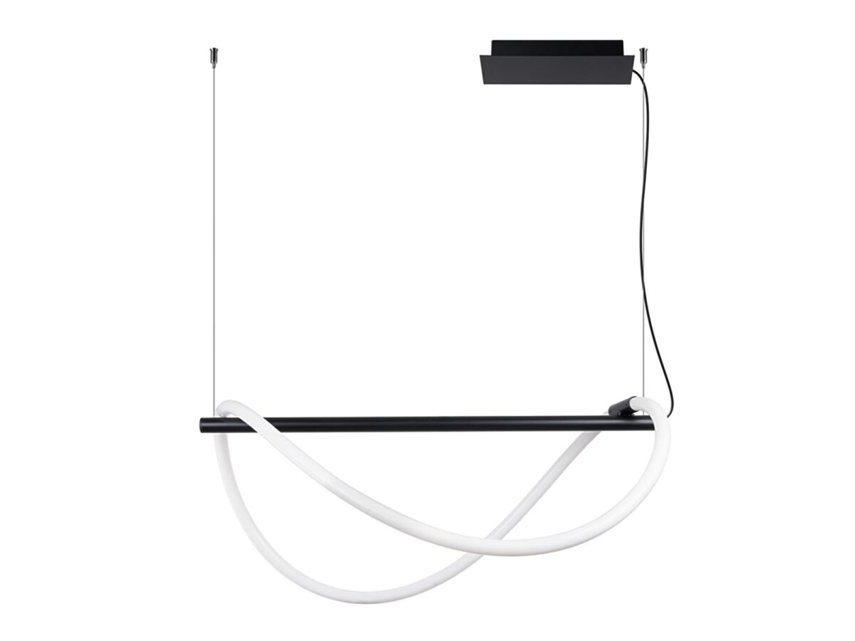 Moderne schwarze LED-Hängelampe NEBULA 84