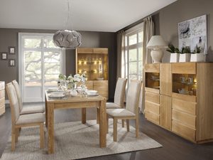 Miniaturka 9 - Drewniany stół z krzesłami w jadalni w stylu rustykalnym
