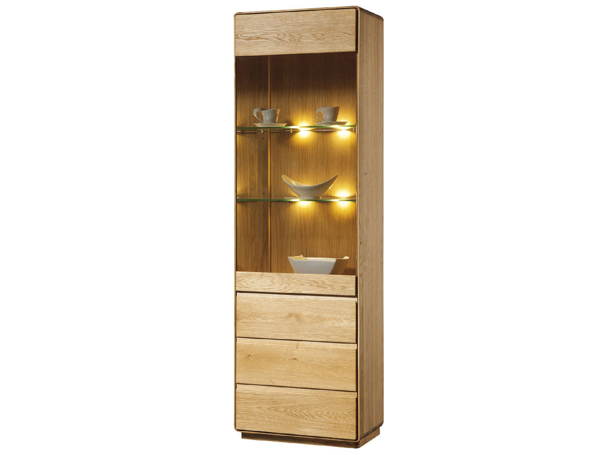 Zbliżenie na usłojenie litego dębu w komodzie