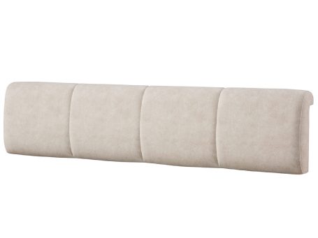 Jasnobeżowy zagłówek z pianką i przeszyciem