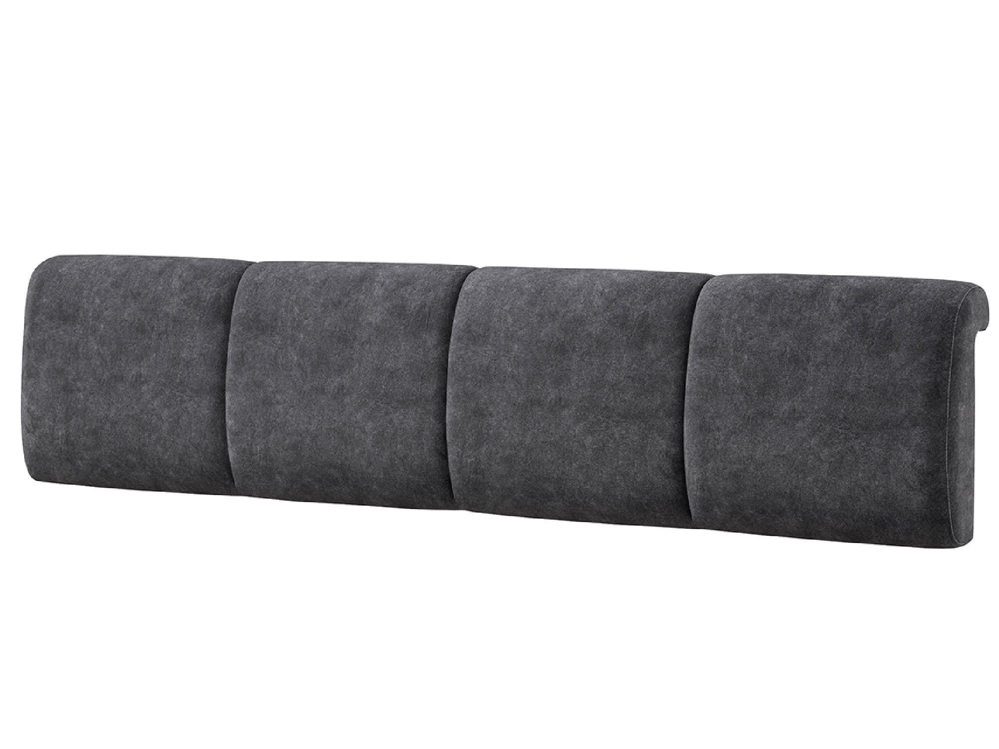 Ciemnoszary zagłówek z pikowaniem do łóżka