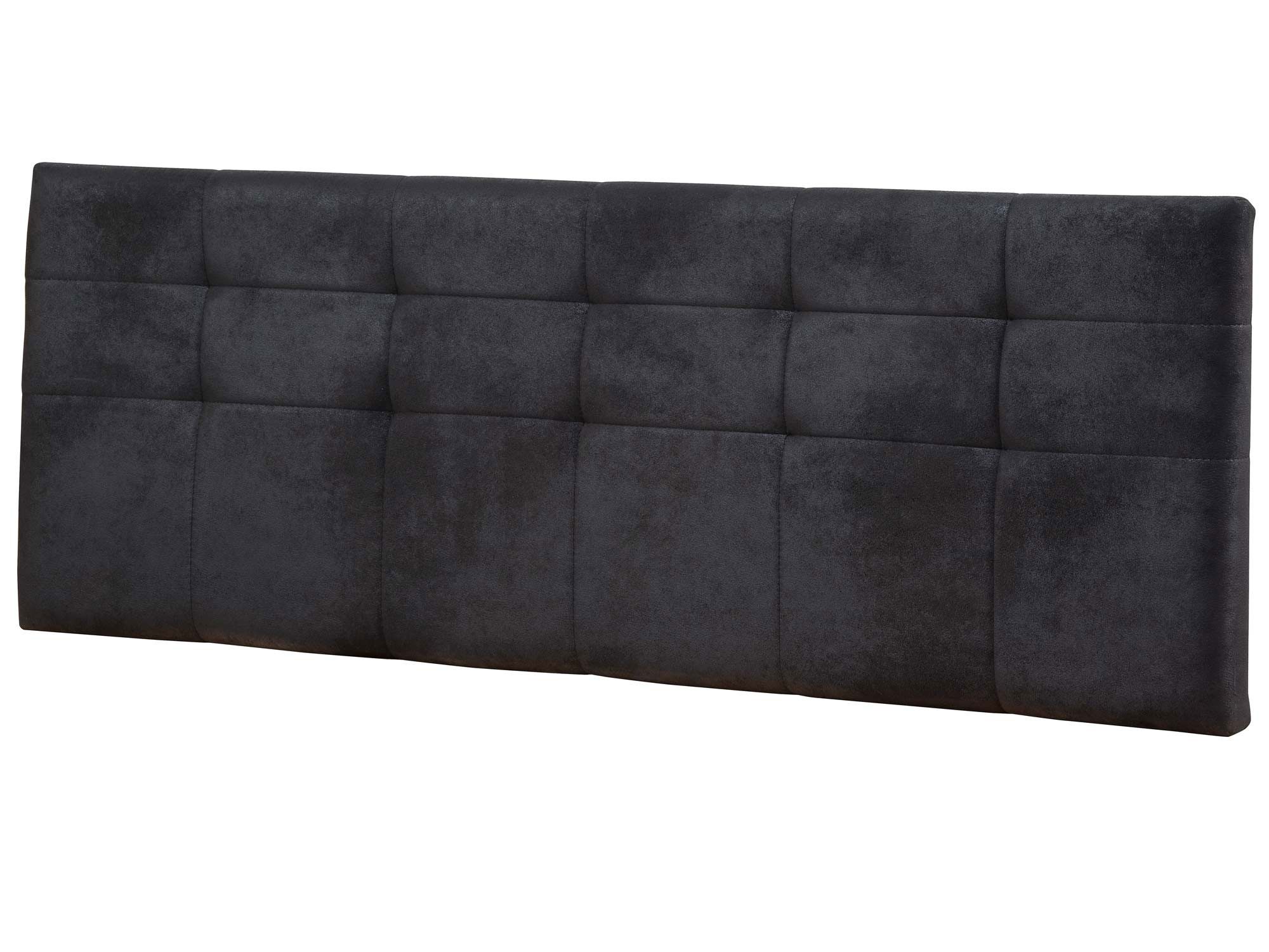 Ciemnoszary zagłówek tapicerowany z przeszyciami