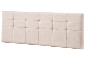 Miniaturka 4 - Beżowy tapicerowany zagłówek łóżka z pikowaniem, styl elegancki