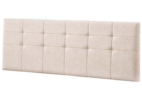 Beżowy tapicerowany zagłówek łóżka z pikowaniem, styl elegancki