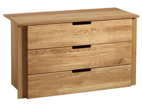 Komoda z trzema szufladami z litego dębu, styl nowoczesny