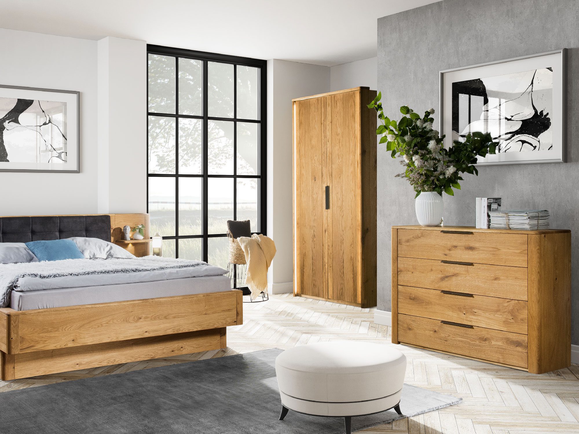 Stylowa aranżacja sypialni