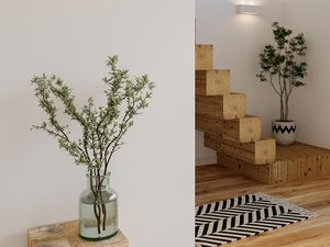 Miniatura 4 - Světlé interiér z kinkietem LED a rostlinou ozdobnou