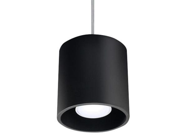 Wisząca lampa LED z czarnym kloszem walcowym do loftu