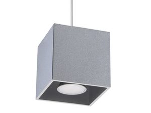 Miniatúra 16 - Závesné LED svietidlo v sivom kockovom tienidle do jedálne